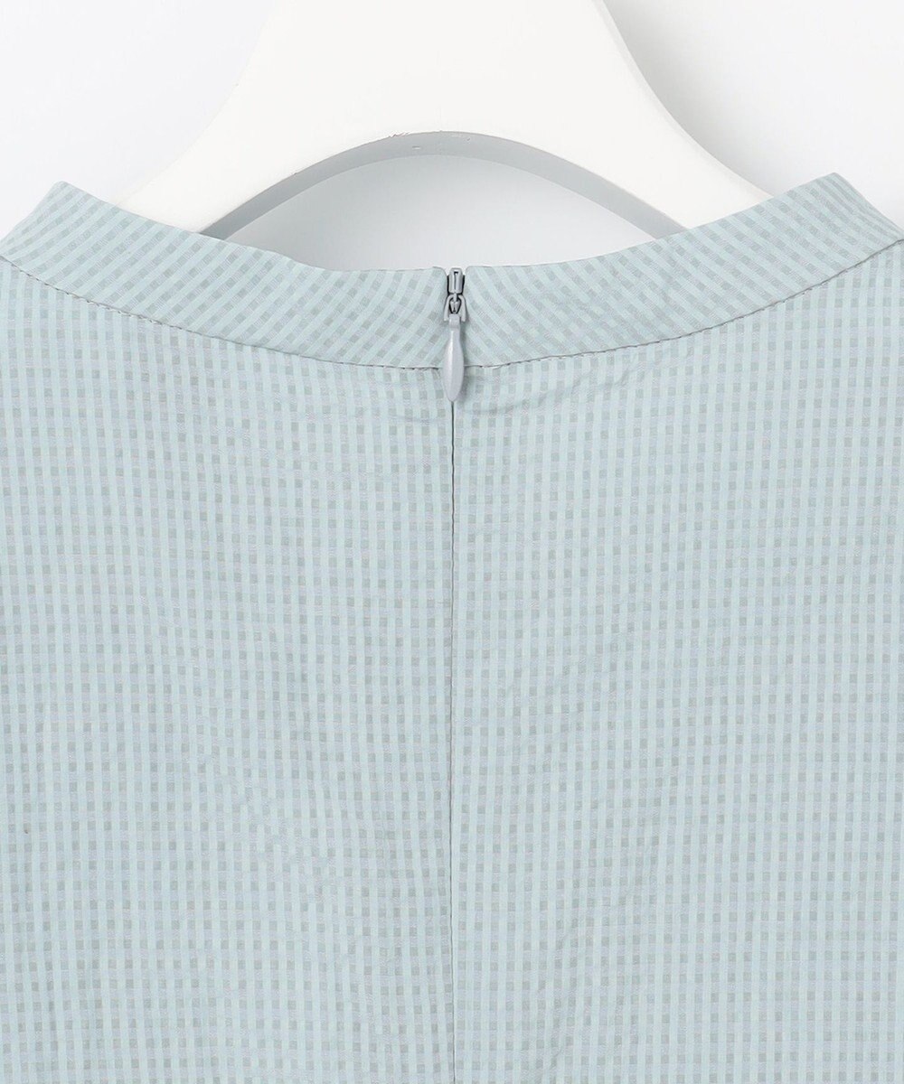 J.PRESS LADIES 【洗える】アセテートレーヨンコットンチェック ペプラム ブラウス 