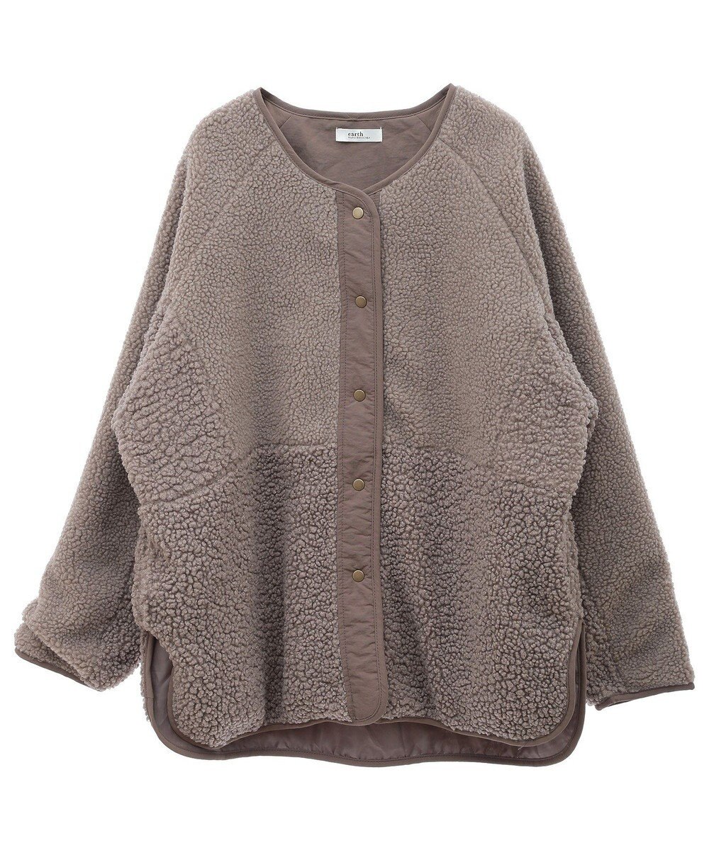 earth music&ecology 粒違い切替ボアブルゾン 