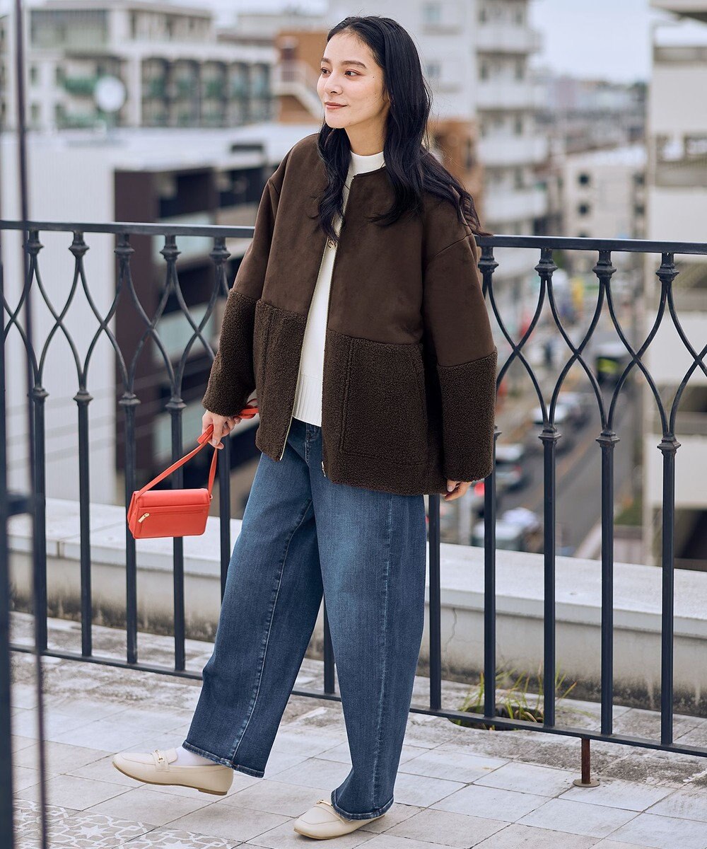 ANY L スエードボアコンビブルゾン 