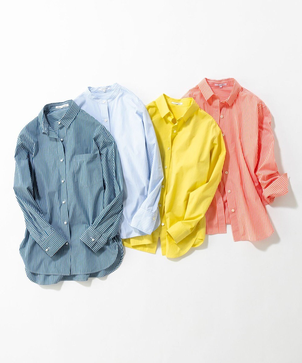 23区 S 【洗える】CANCLINI バンドカラー シャツ 