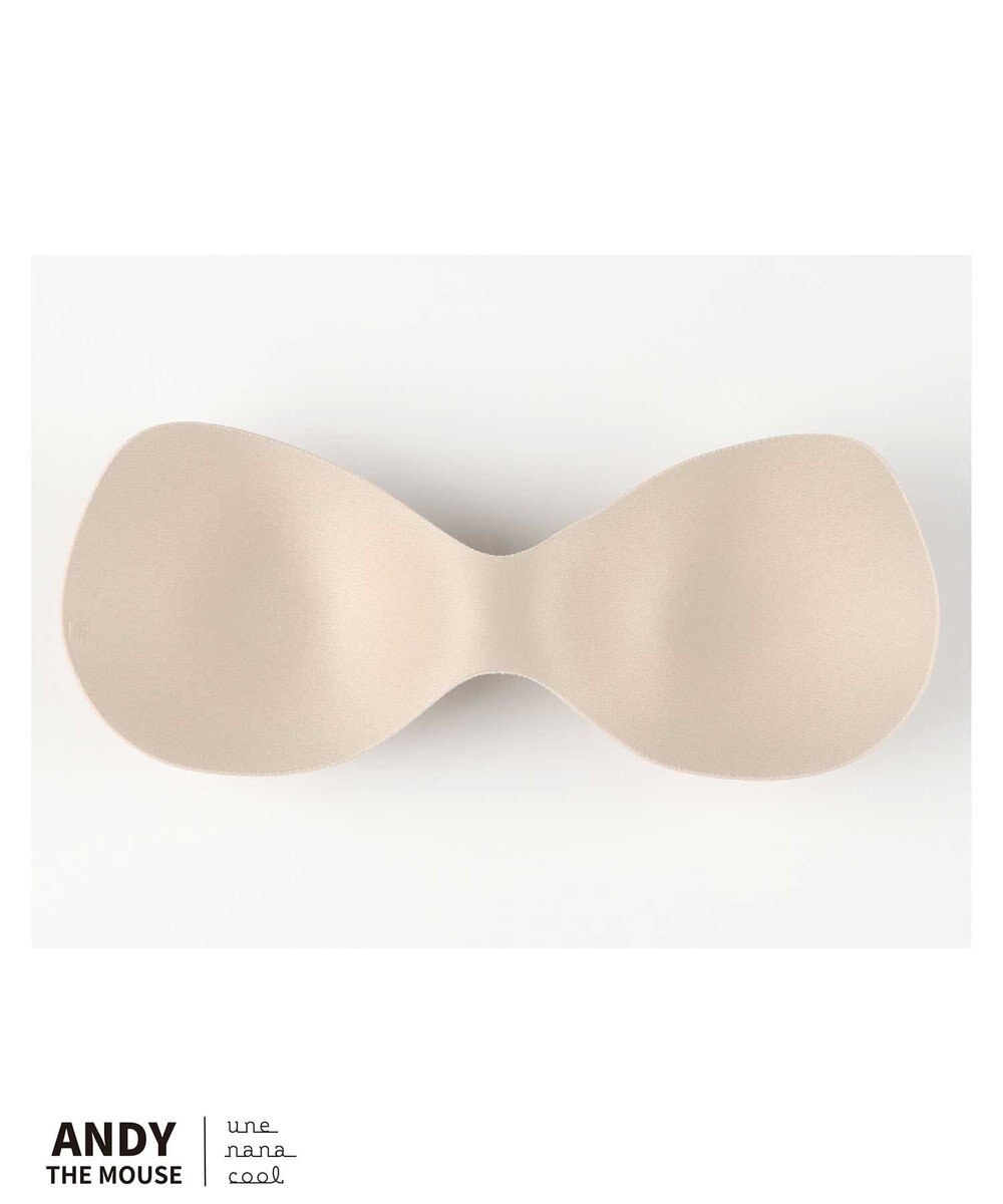 une nana cool MADE WITH ねずみのANDY【綿混】フラット仕上げノンワイヤーブラジャー 