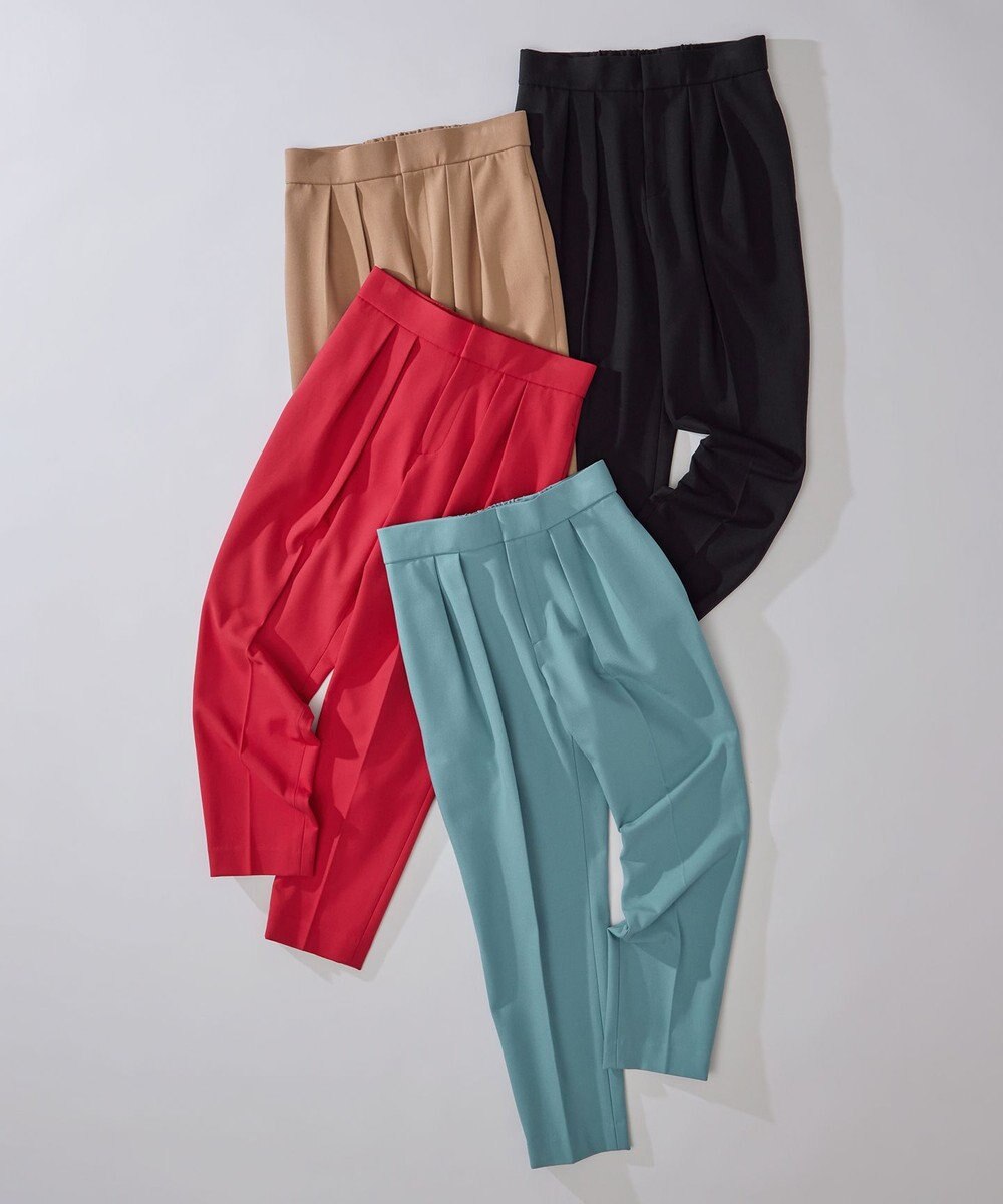 組曲 2WAYウォームストレッチ テーパード パンツ 