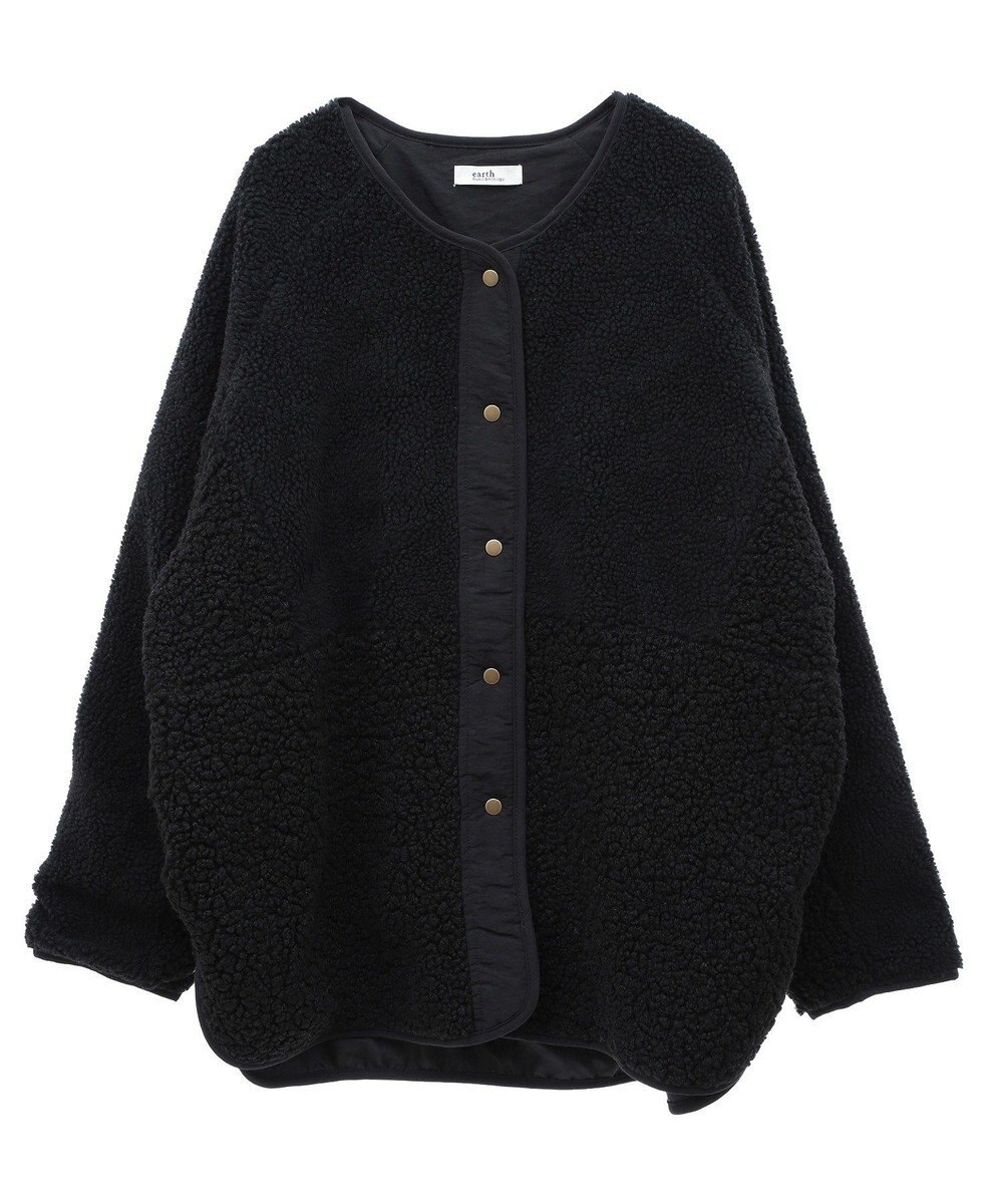 earth music&ecology 粒違い切替ボアブルゾン 