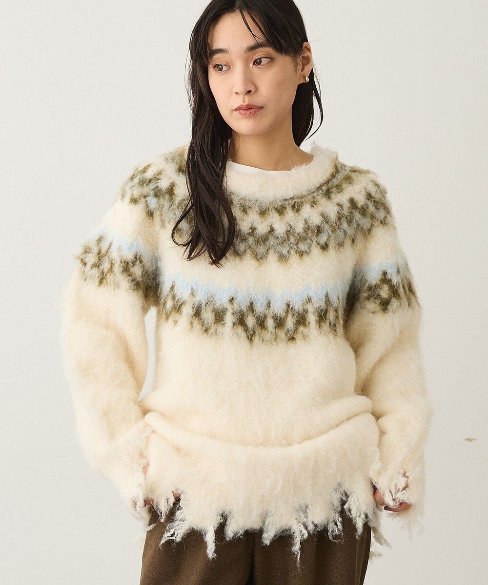 CRAFT STANDARD BOUTIQUE ノルディック起毛ニットプルオーバー 