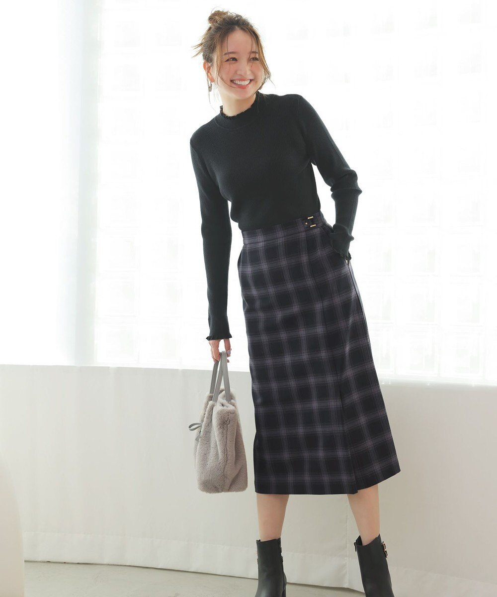 ANY SIS L ビューティサーモ2WAYストレッチチェック スカート 