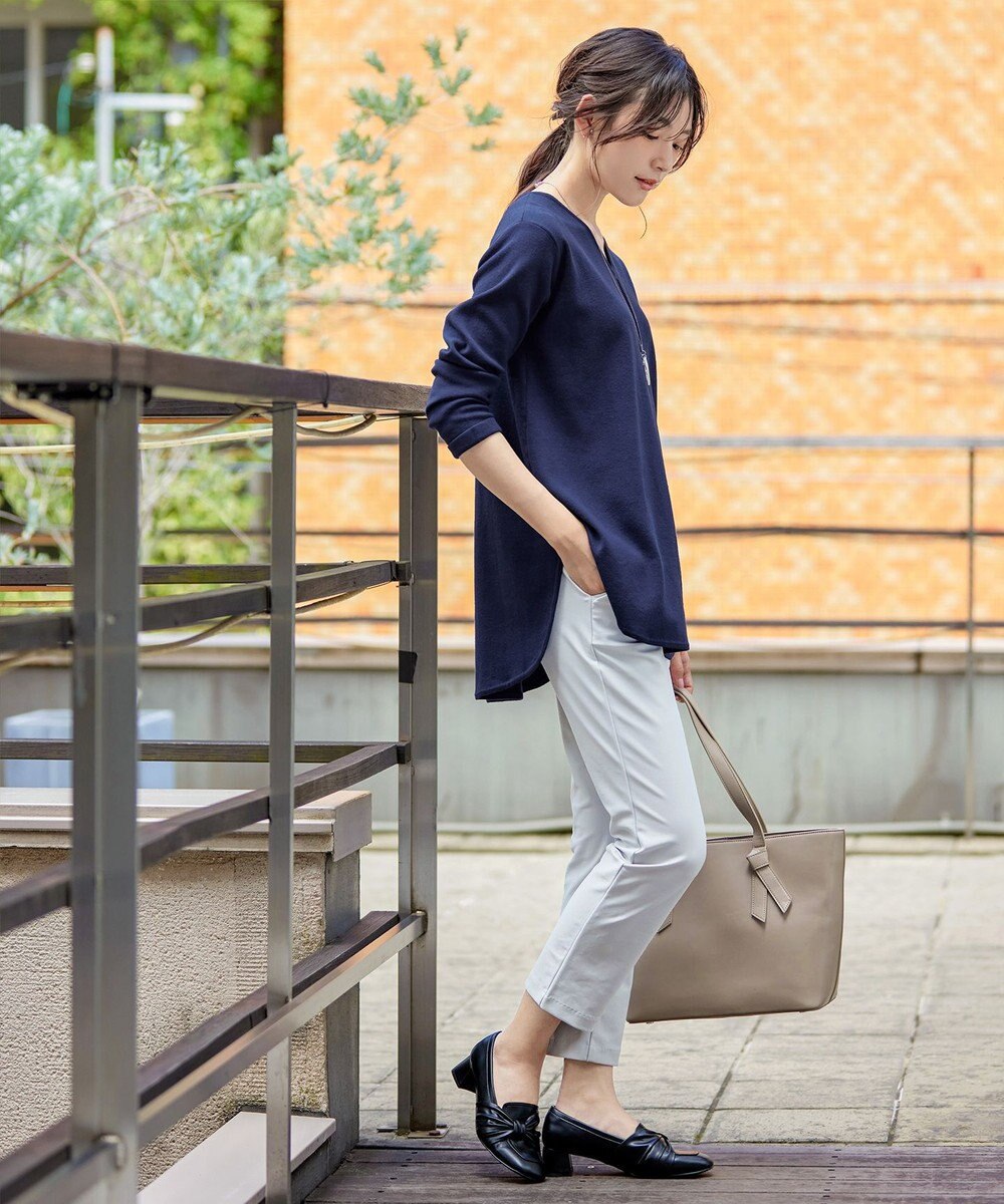 Tiaclasse 【安田美沙子さん着用・新色追加・洗える】ラウンドヘムニットチュニック 