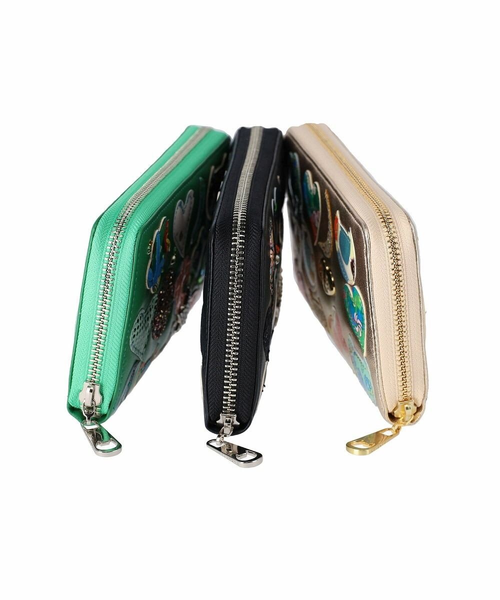 tsumori chisato CARRY tcパッチワーク ラウンドファスナー長財布 
