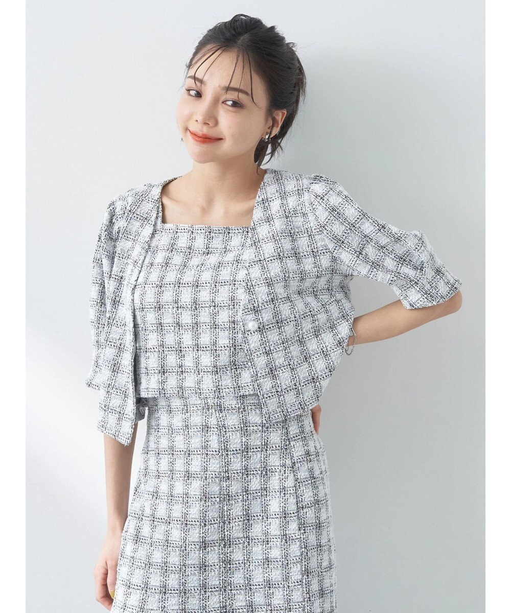 earth music&ecology ＳＥＴ２点　カットソーツィードアンサンブル 