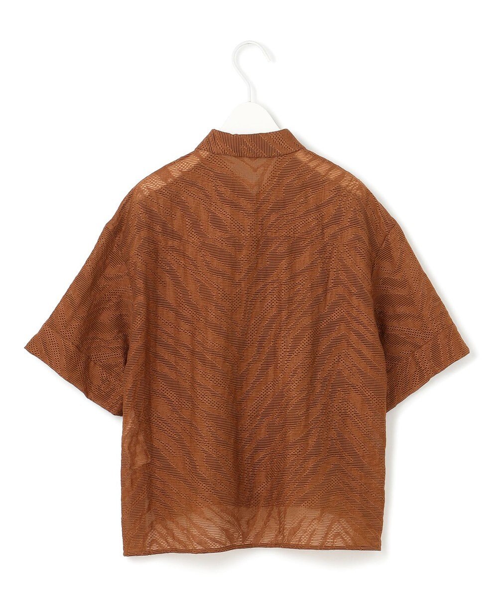 ICB L 【洗える】ゼブラシアーJQ クロップドシャツ 