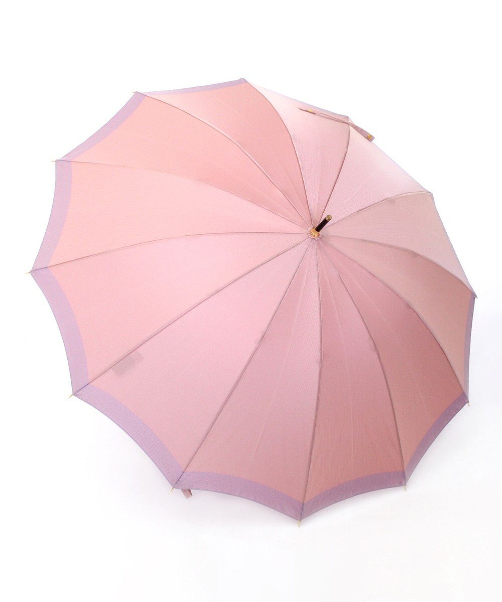 槇田商店 SCENE グログランシャンブレー ピンク 長傘 