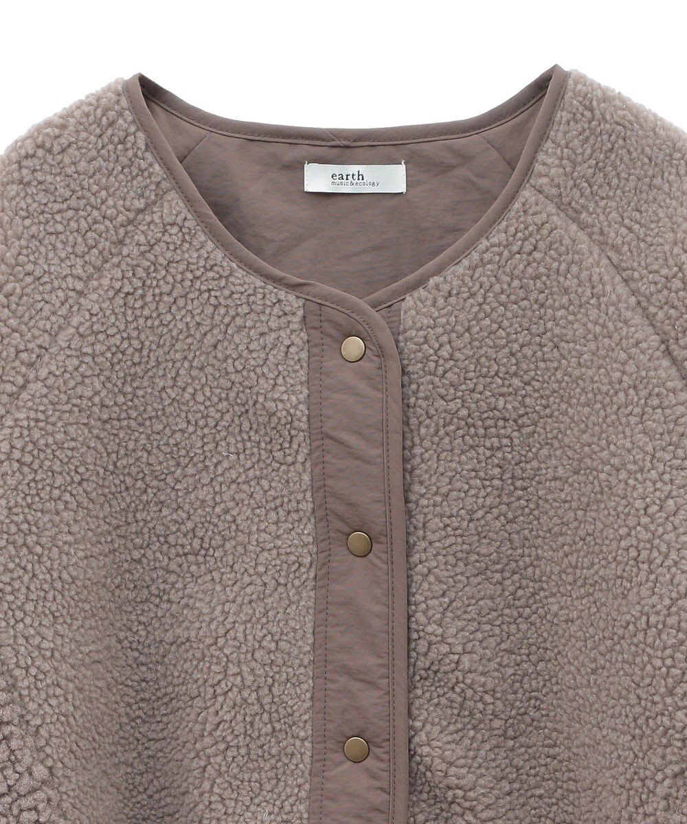 earth music&ecology 粒違い切替ボアブルゾン 