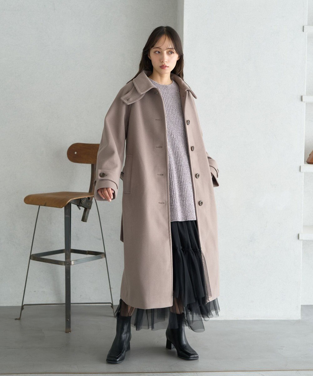 earth music&ecology 2WAYカラーロングコート 