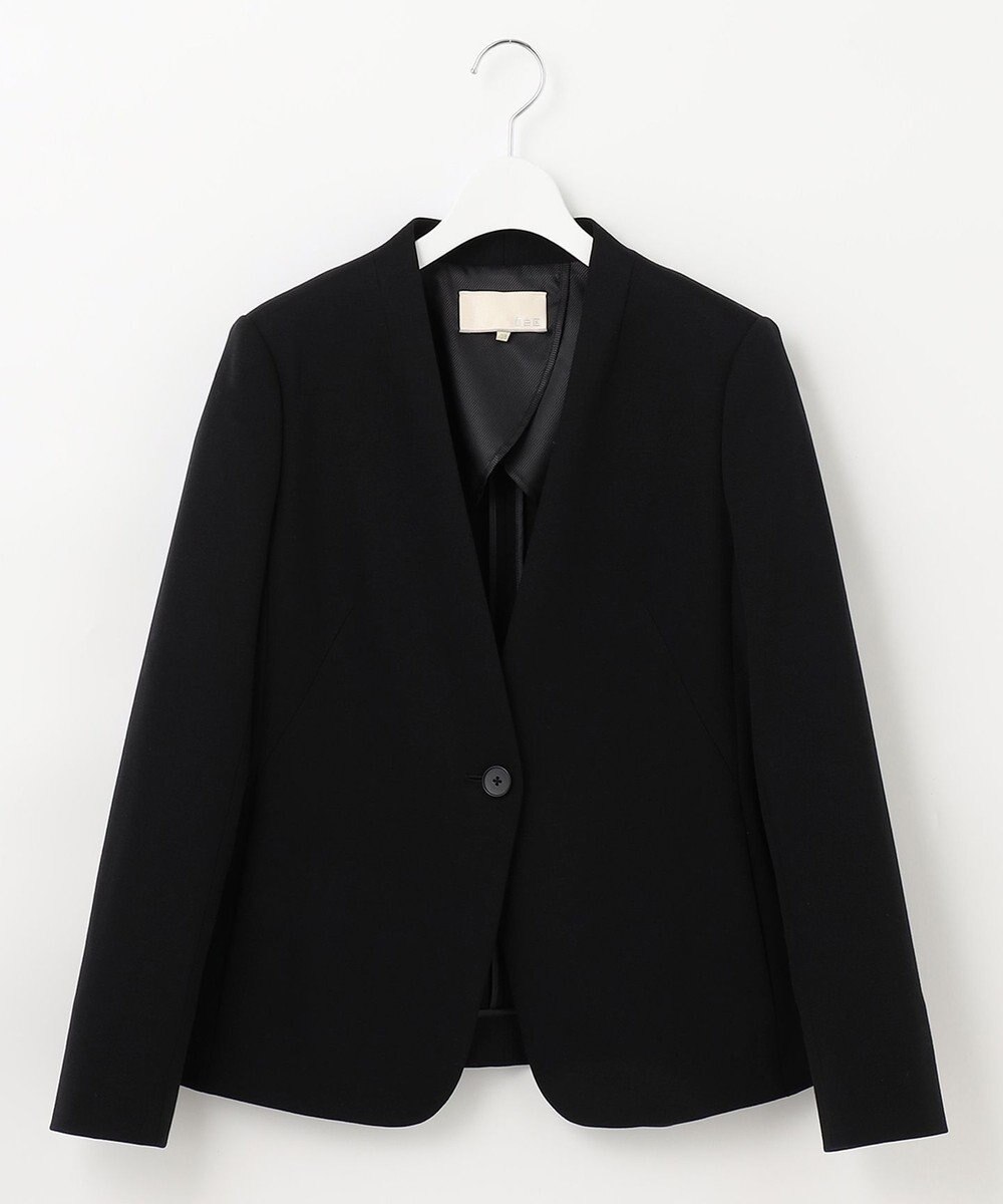 自由区 【XSサイズ～/洗える】WASHABLEPONTE カラーレスジャケット 