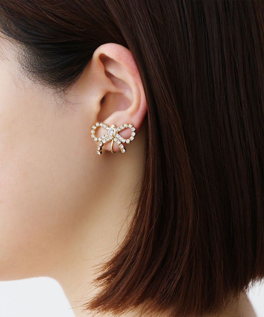 TOCCA GLITTER RIBBON EARRINGS イヤリング 
