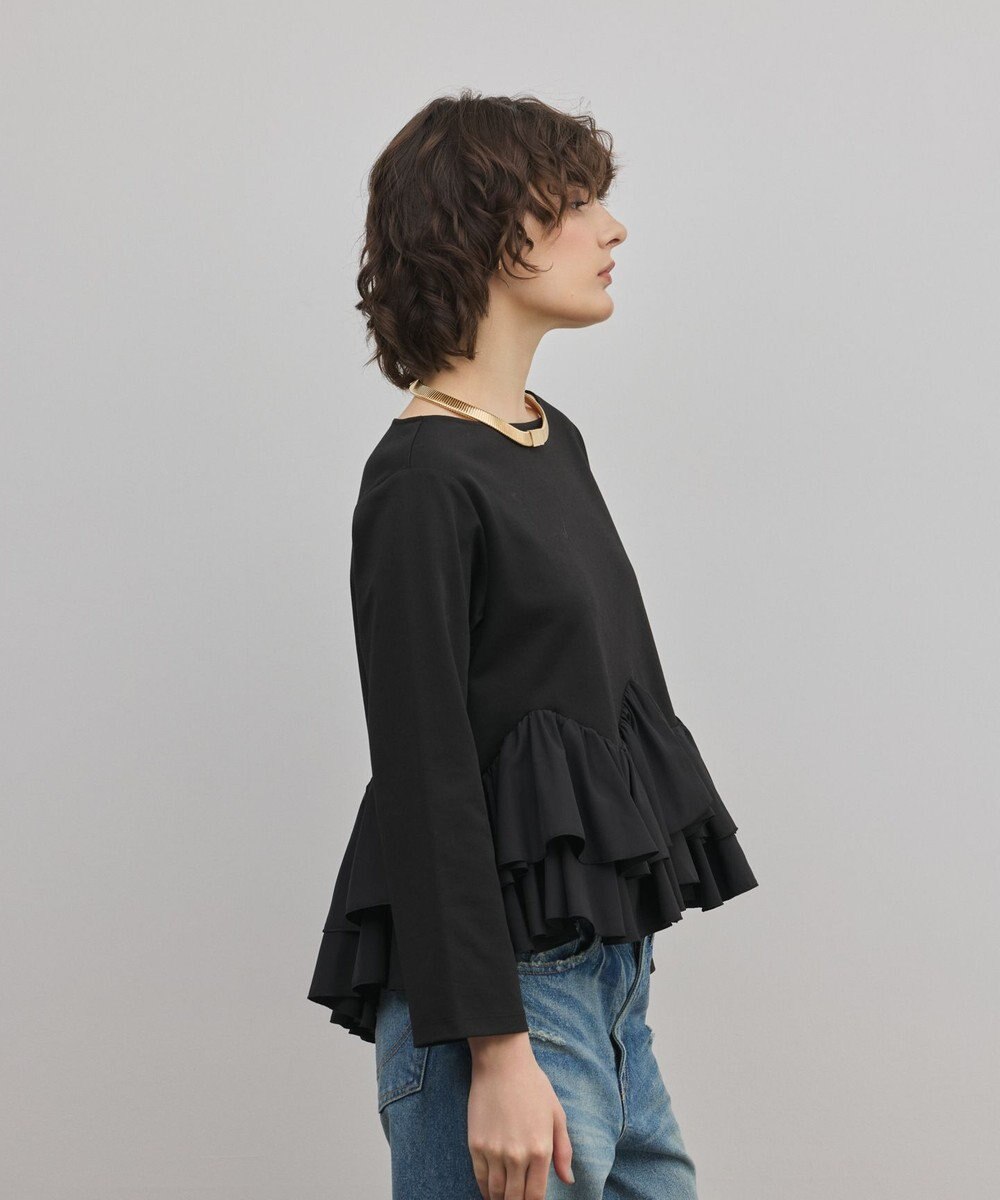 GRACE CONTINENTAL タフタフリルカットトップ 