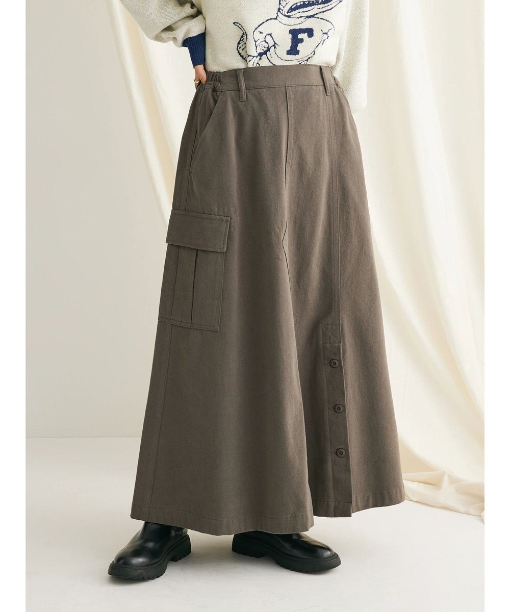 CRAFT STANDARD BOUTIQUE 綿ピーチカーゴスカート 