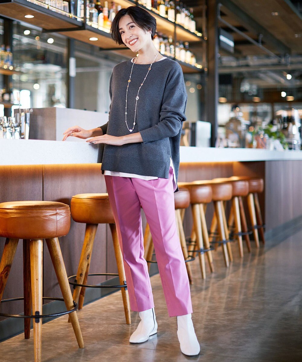 自由区 【Sサイズ有】コットンカシミヤ ニットトレーナー 