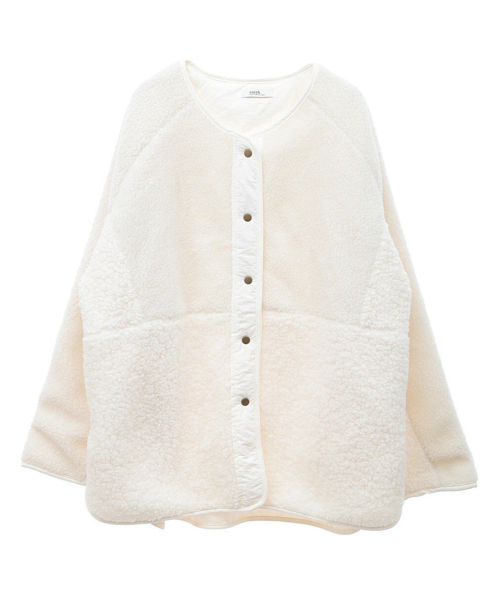earth music&ecology 粒違い切替ボアブルゾン 