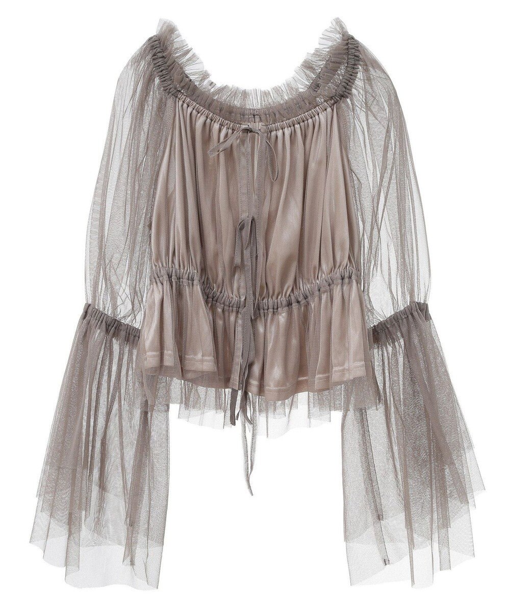 earth music&ecology チュールブラウス 