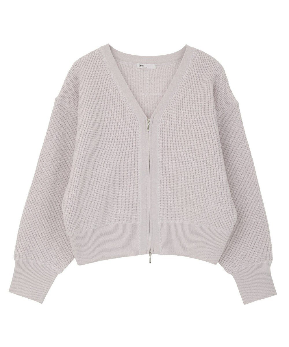 CRAFT STANDARD BOUTIQUE ワッフルニットジップカーディガン 