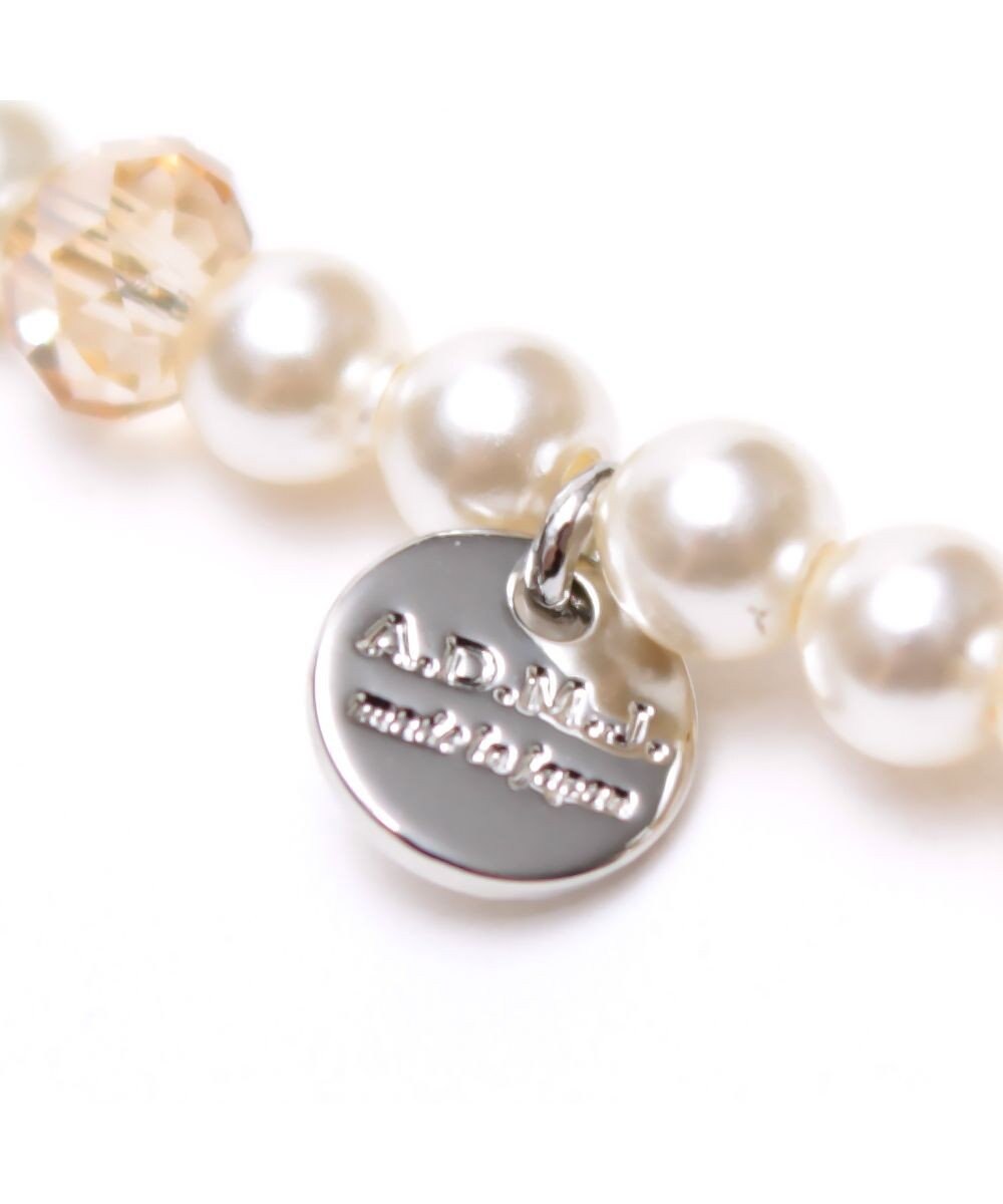 A.D.M.J. 【ネックレスとしても】スワロフスキー(R)・クリスタルパール/グラスコード 