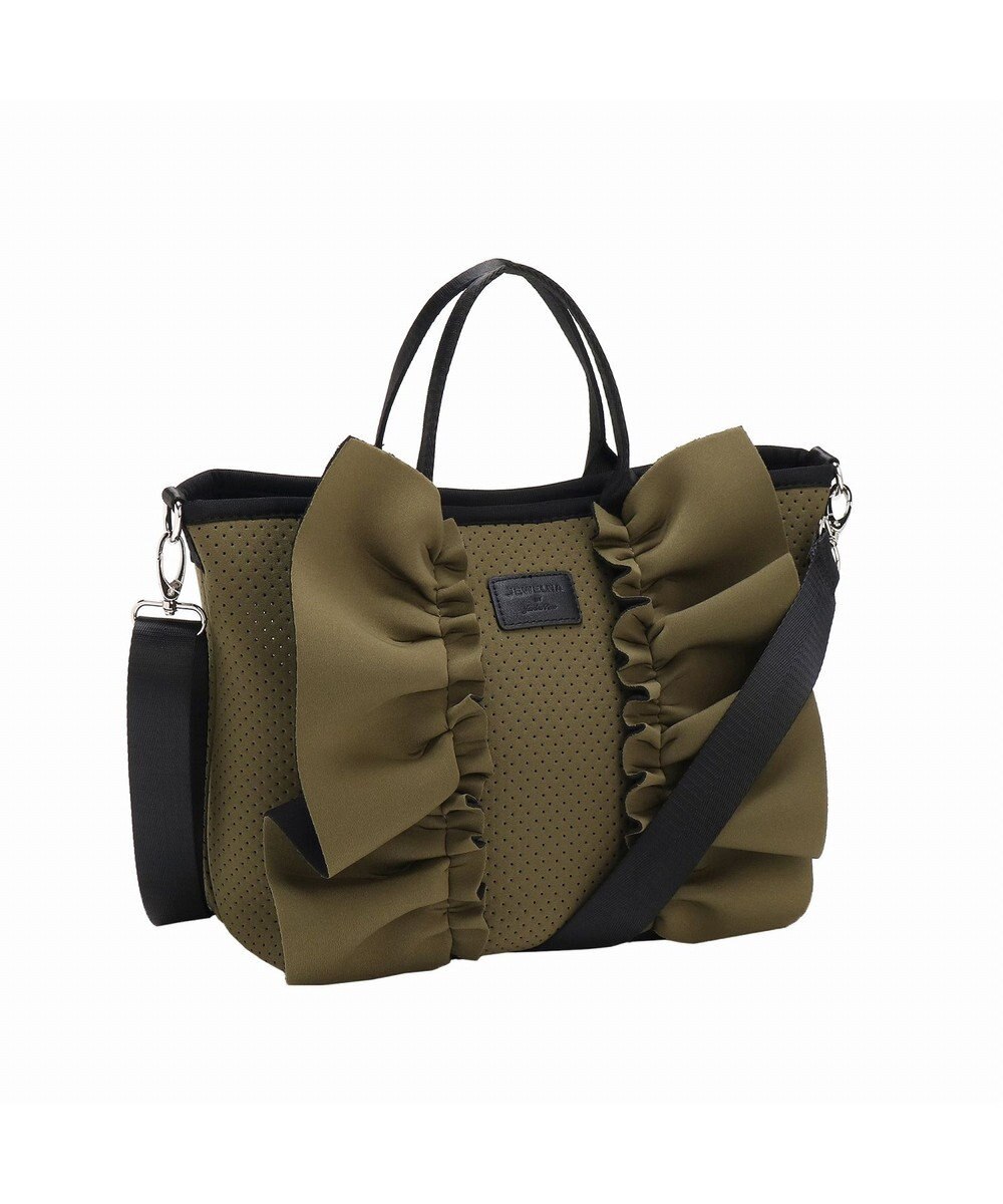 ACE BAGS & LUGGAGE JEWELNA by Jewelna Rose フリルトートバッグ 16205 軽量 2WAY ショルダーバッグ リボン 