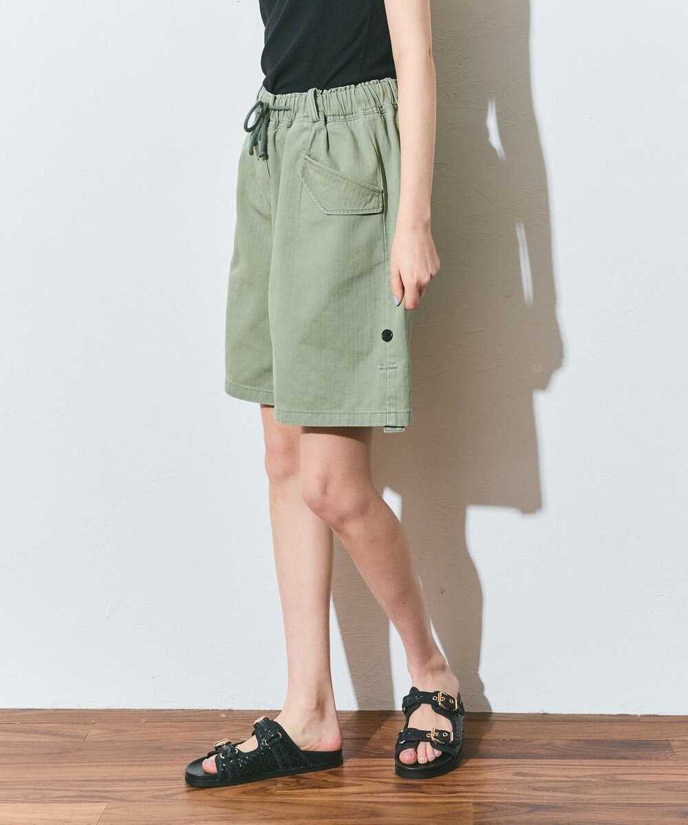 GRACE CONTINENTAL ヘリンボーンツイルハーフパンツ 