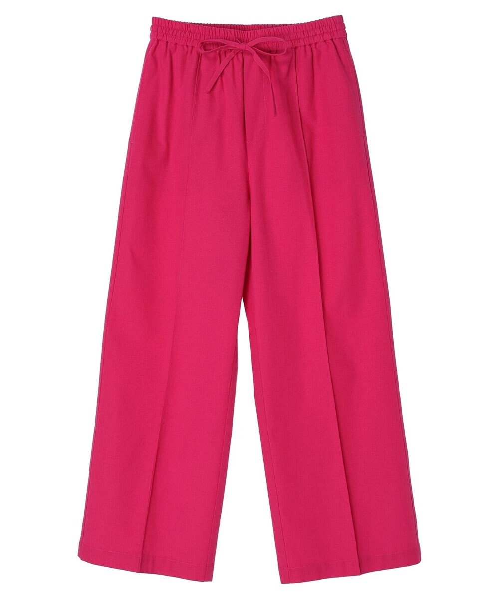 Green Parks 綿麻混イージーワイドパンツ 