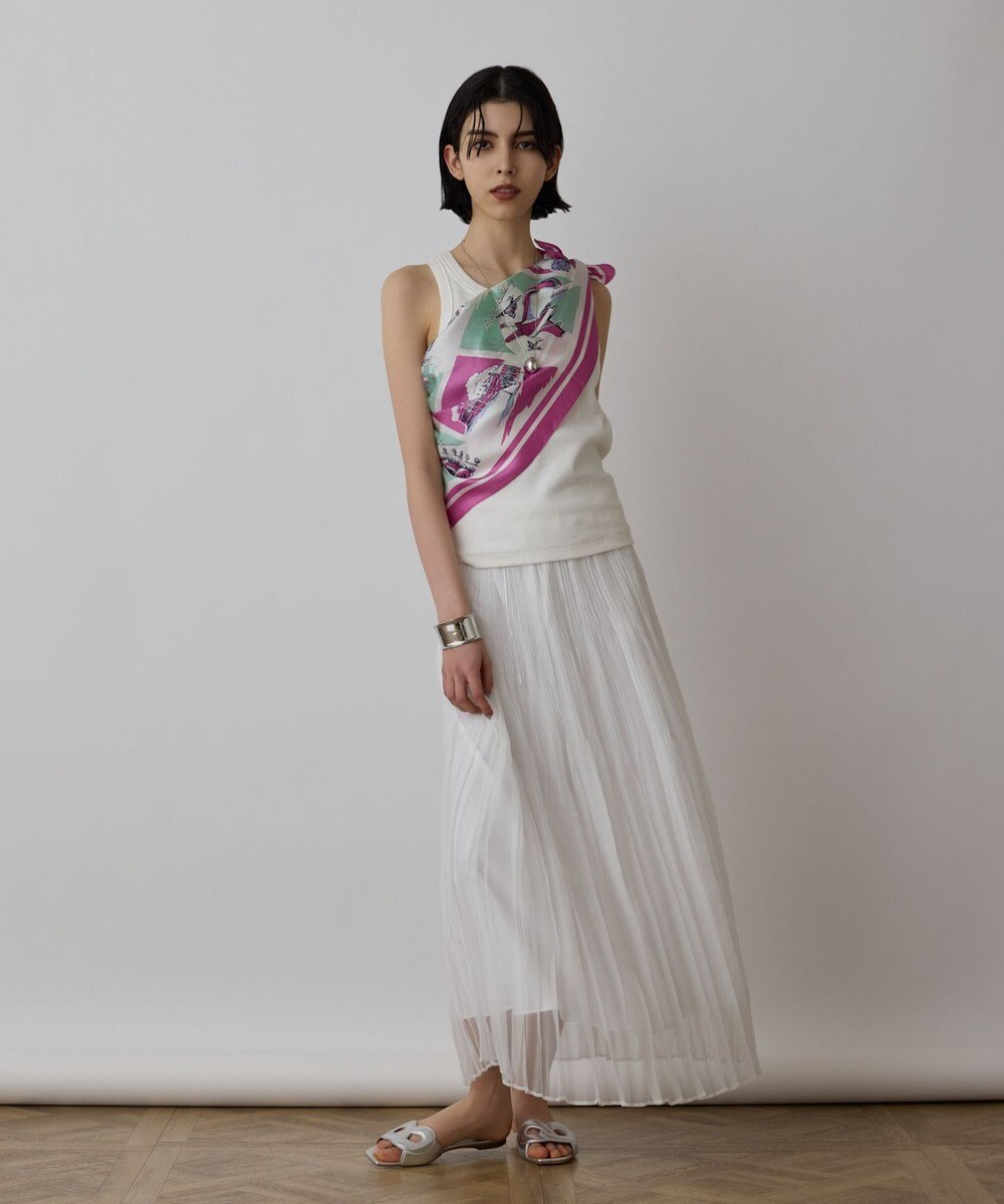 GRACE CONTINENTAL スーヴェニールプリントスカーフ 