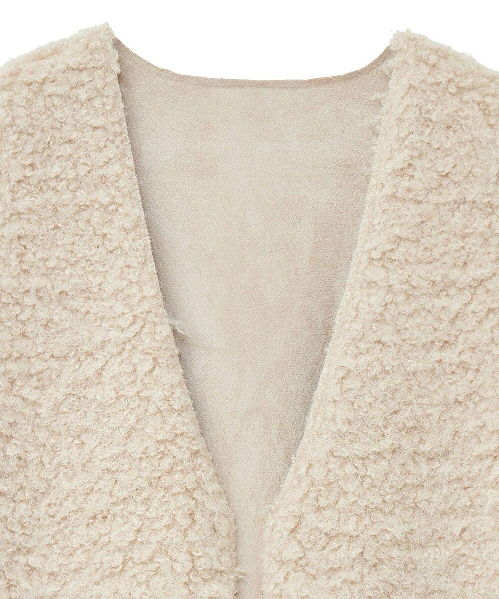 AMERICAN HOLIC 丈違いシープライクフェイクファーベスト 