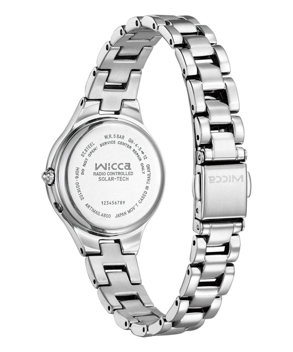 CITIZEN 【少し大きめの28mmケース】見やすさと可愛いらしさが魅力の電波時計 シルバー。防水 シンプル 日付 秒針 簡単ベルト調整。 