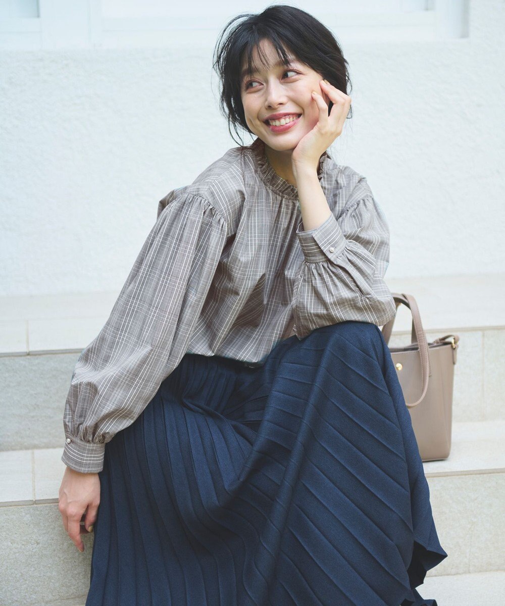 ANY L 【UVカット/抗菌防臭/速乾】エニィファンクション　フリルモックブラウス 