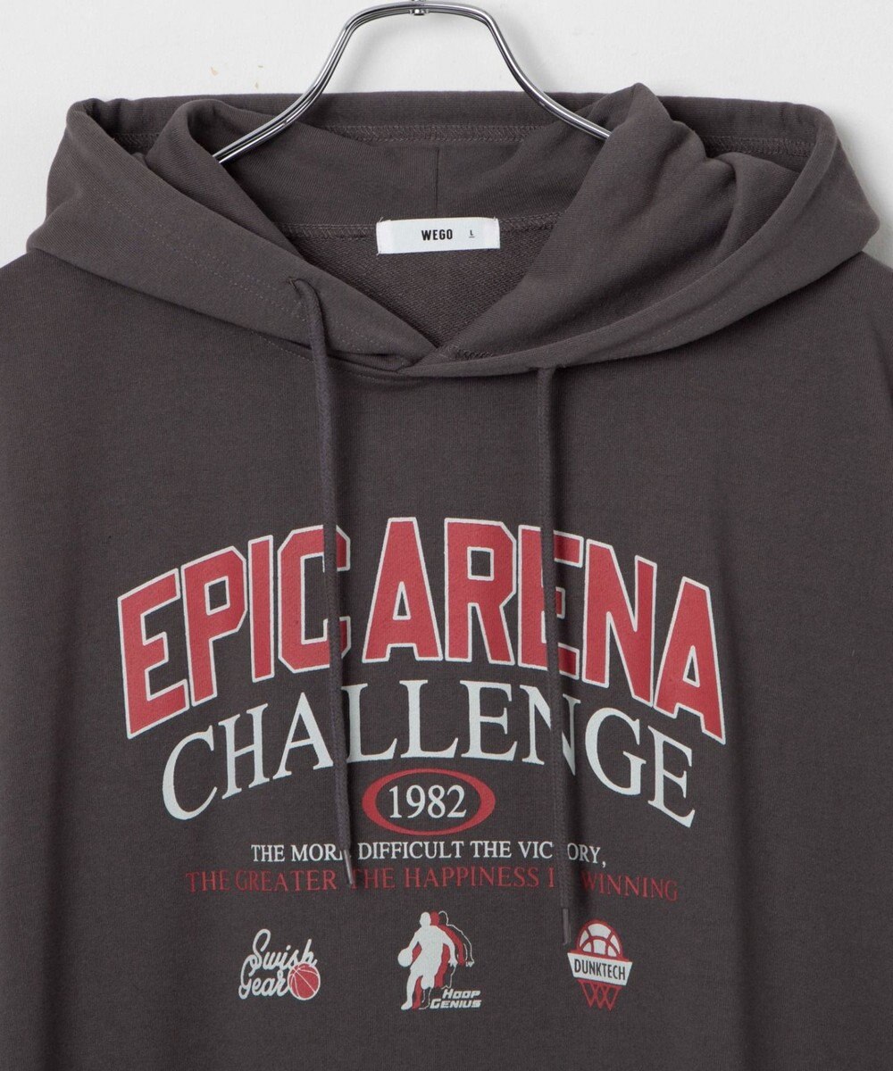 WEGO 【ユニセックス着用ITEM/手洗い可】ロゴノースリーブパーカー 