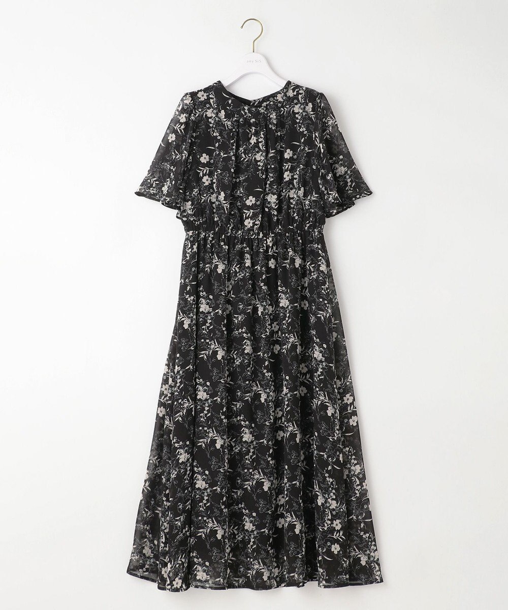 ANY SIS 【洗える】フラワープリント ワンピース 