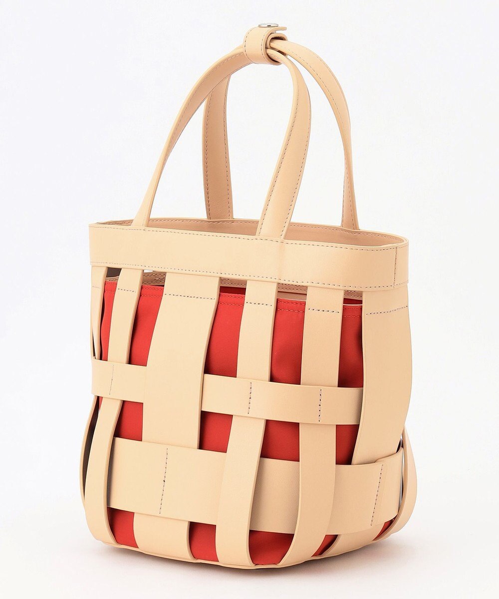 Y'SACCS 【リサイクルレザー】メッシュかごバッグ　small 