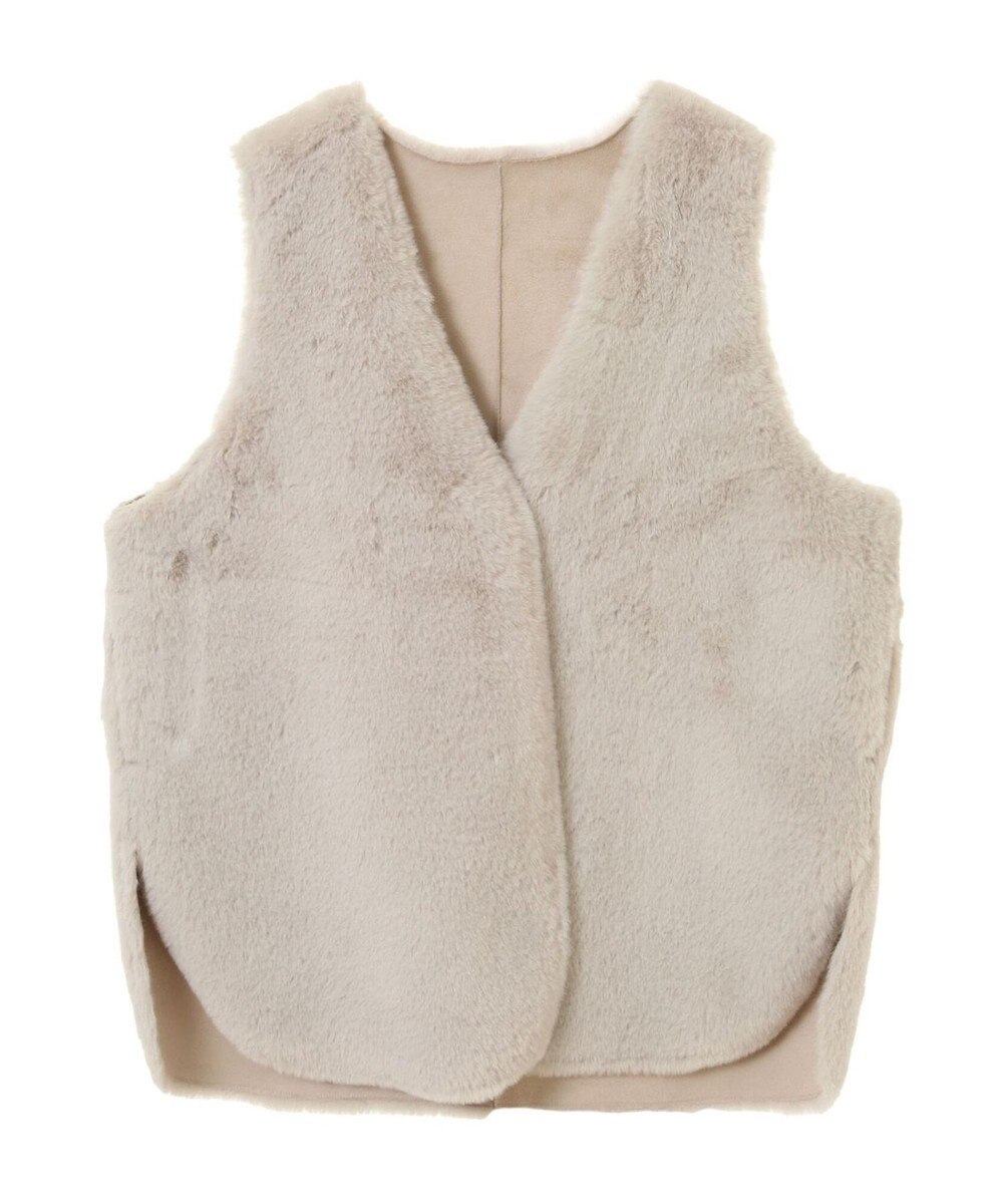 AMERICAN HOLIC 丈違いフェイクファーベスト 