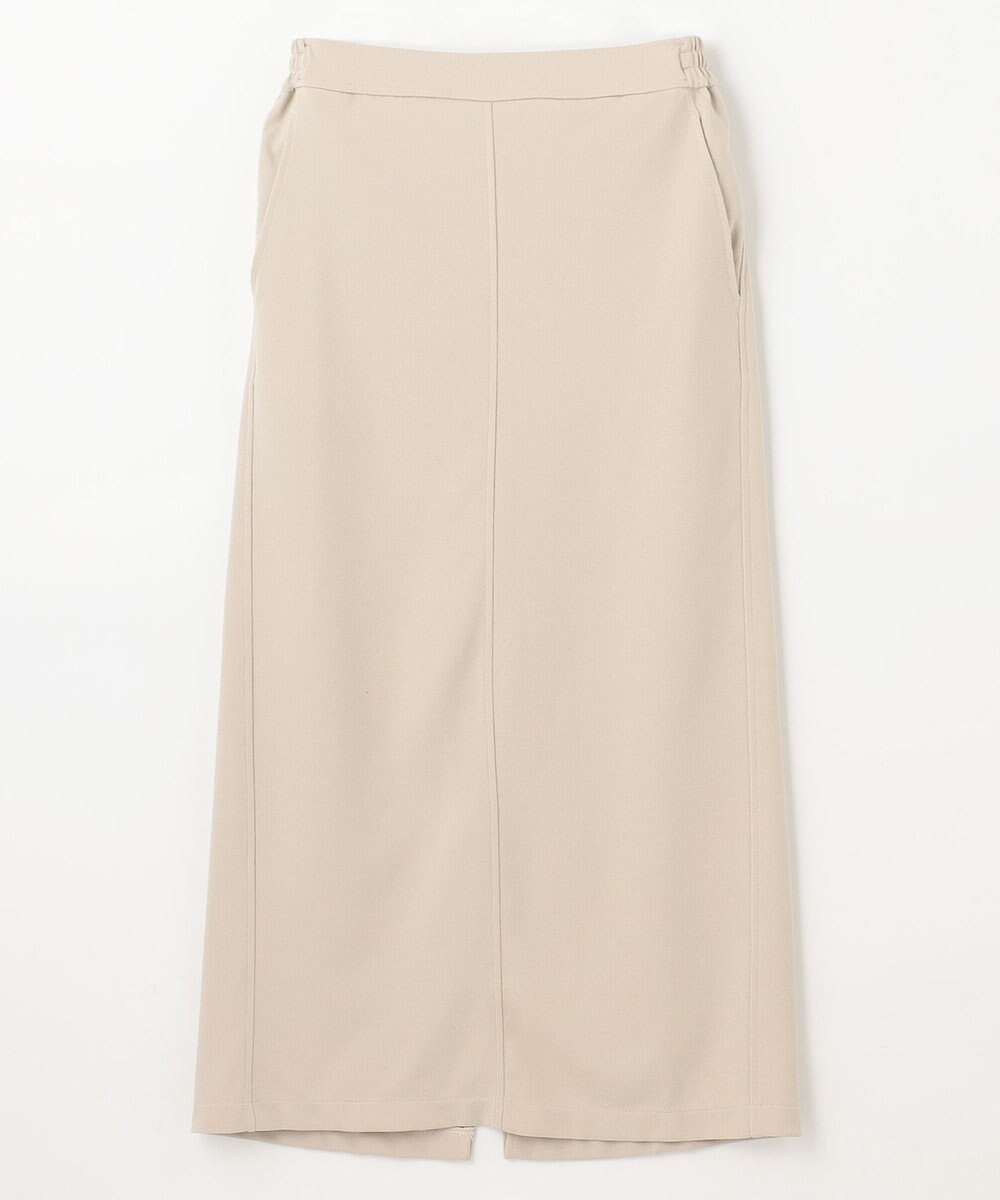 ANY L 【ウエストゴム】カットジョーゼットタイトスカート 
