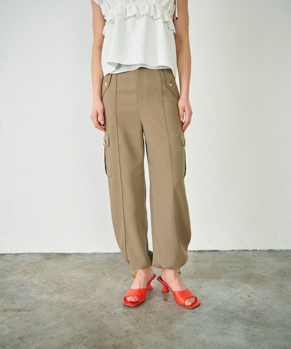 GRACE CONTINENTAL バックサテンカーゴパンツ 