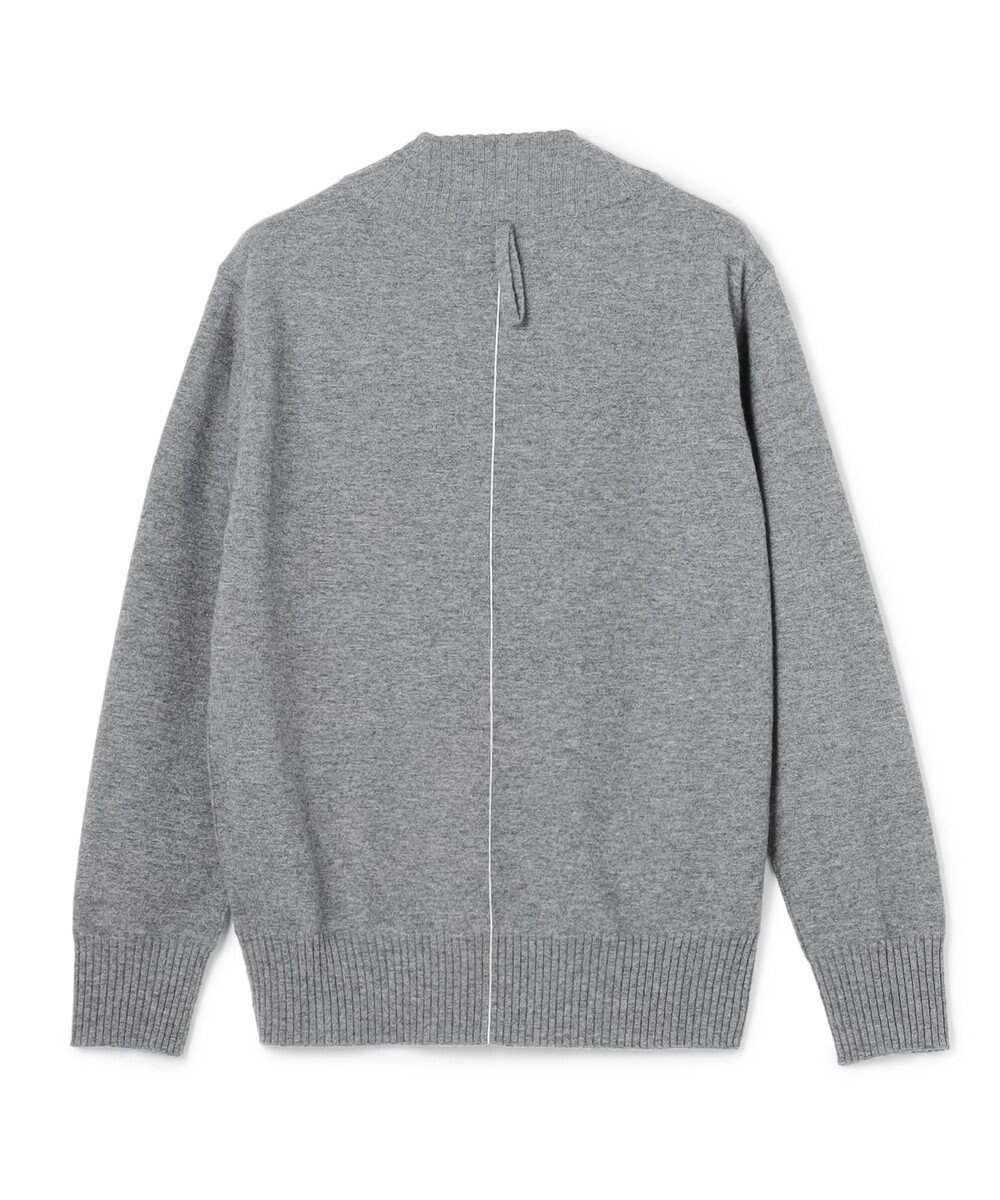 BEIGE， 【洗える】POMPE / ウールカシミヤ配色ラインVネックニット 