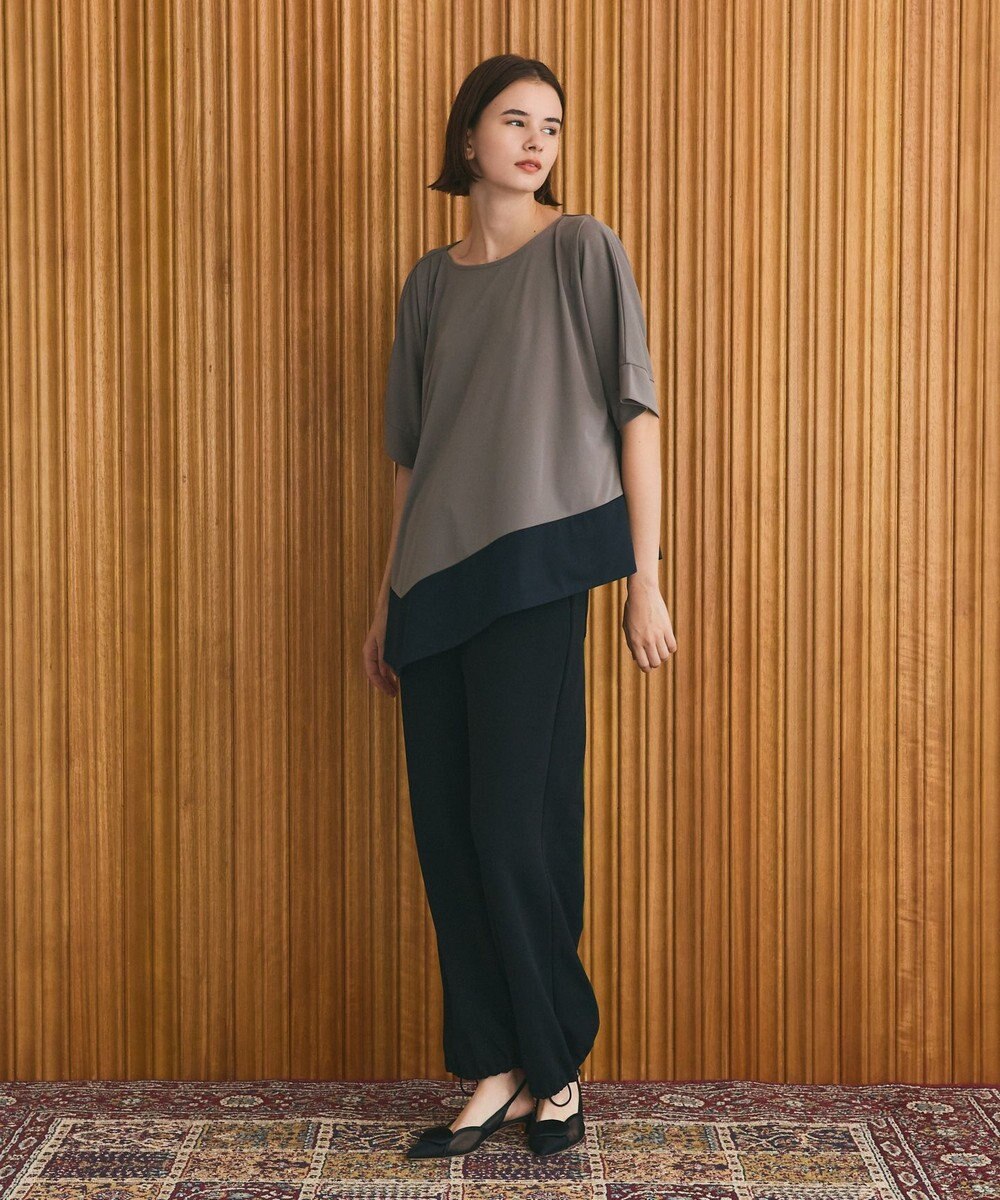 GRACE CONTINENTAL バイカラーアシメトップ 