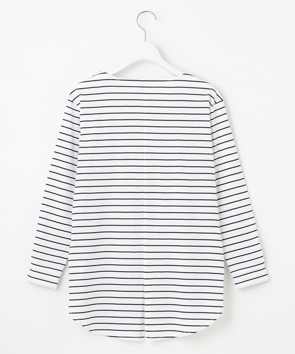 J.PRESS LADIES S ベーシックジャージー ボーダー ロングＴシャツ カットソー 