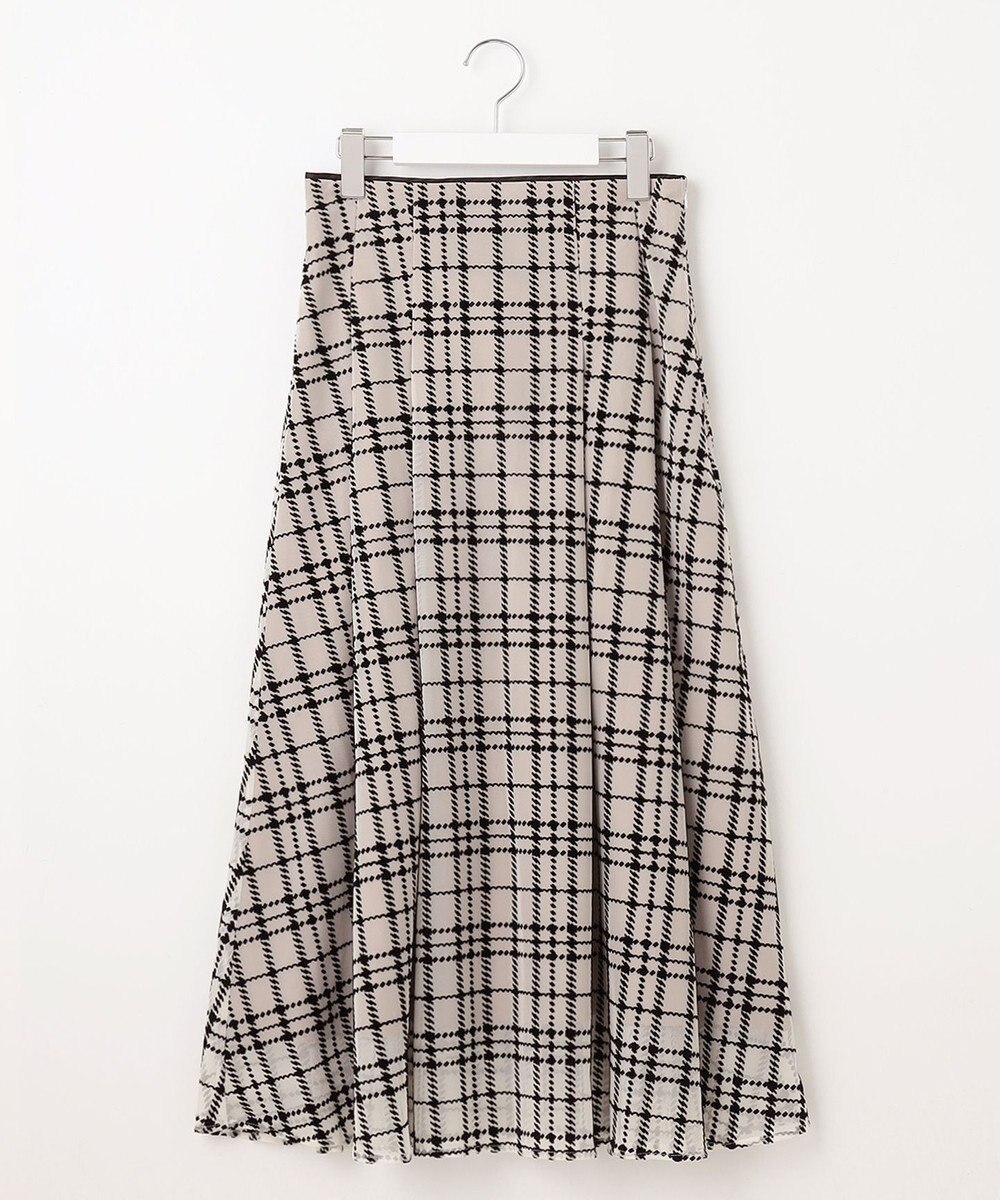 Feroux フロッキーチェック・ドット スカート 