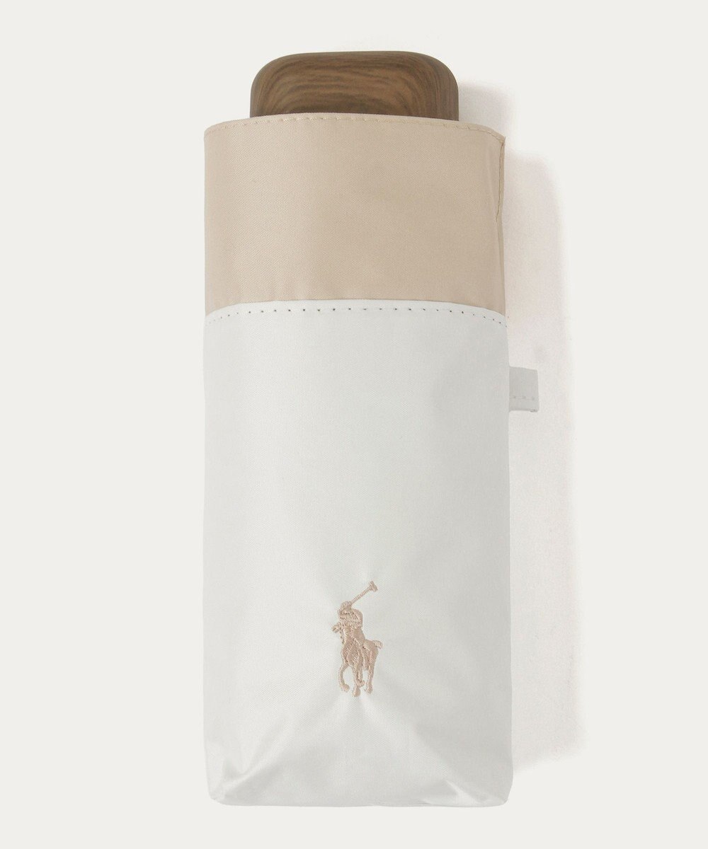 MOONBAT 【WEB限定】POLO RALPH LAUREN(ポロ ラルフローレン) 晴雨兼用日傘 折りたたみ傘 コンパクト PPワンポイント刺繍 一級遮光 遮熱 UV 