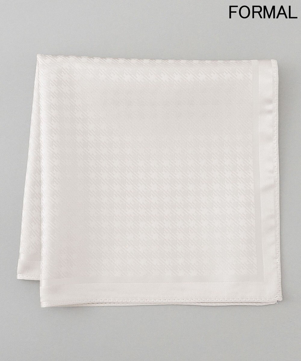 GOTAIRIKU 【WEAR BLACK】シルク100％ フォーマルチーフ_ハウンドトゥース 