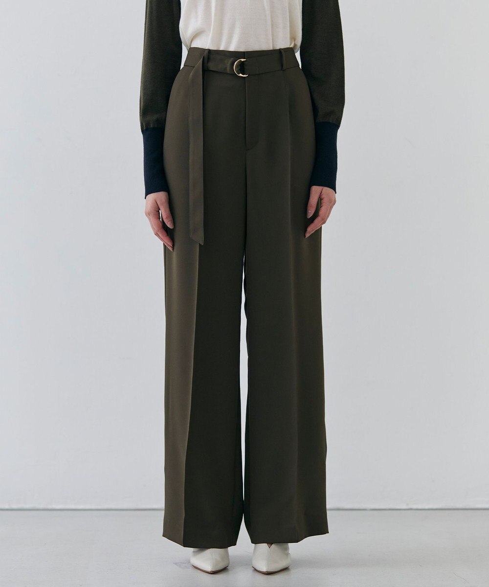 BEIGE， 【洗える・Precious 4月号掲載】JASMINE / ベルト付きワイドストレートパンツ 