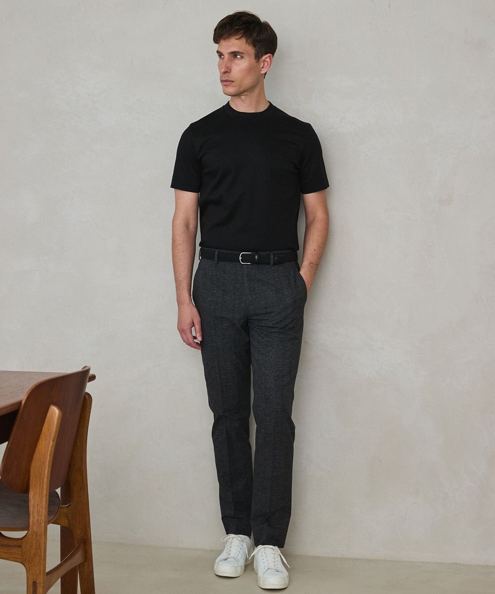 GOTAIRIKU 仕事で着られる綿100%【クルー以上モック未満】カバーネック DRESS Tシャツ(26年モデル) 