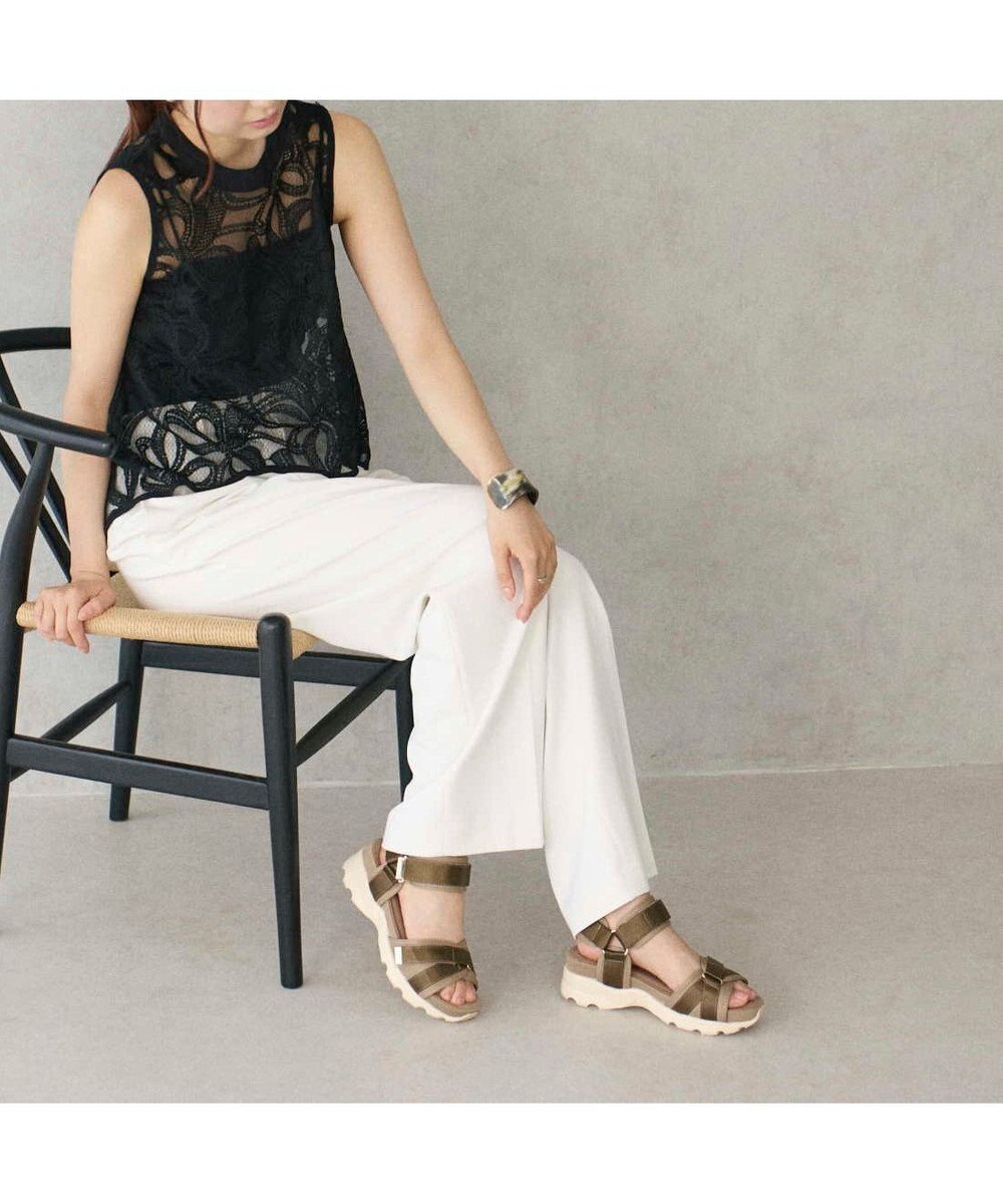 MODE ET JACOMO <carino>厚底クロスベルトスポーツサンダル 