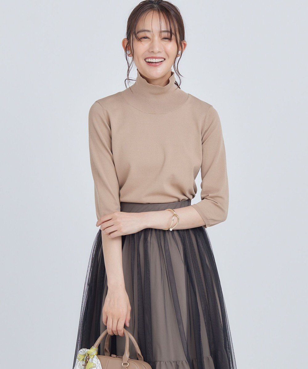 組曲 L 【6色展開・UVケア】モダンタートルニット 