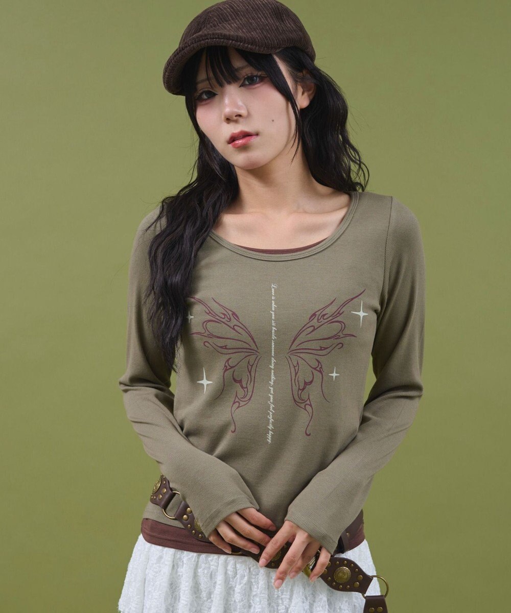 WEGO レイヤードグラフィックTOP 