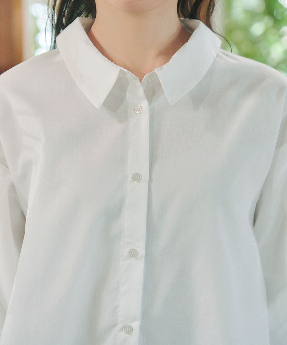 Tiaclasse 綿混ローン袖バルーンブラウス 